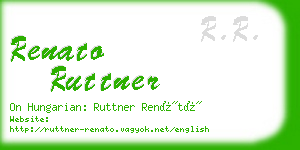 renato ruttner business card